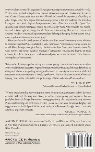 Norming the Abnormal: The Development and Function of the Doctrine of Initial Evidence in Classical Pentecostalism