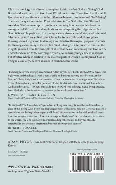 The God Who Lives: Investigating the Emergence of Life and the Doctrine of God