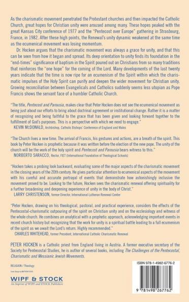 Pentecost and Parousia: Charismatic Renewal Christian Unity and the Coming Glory