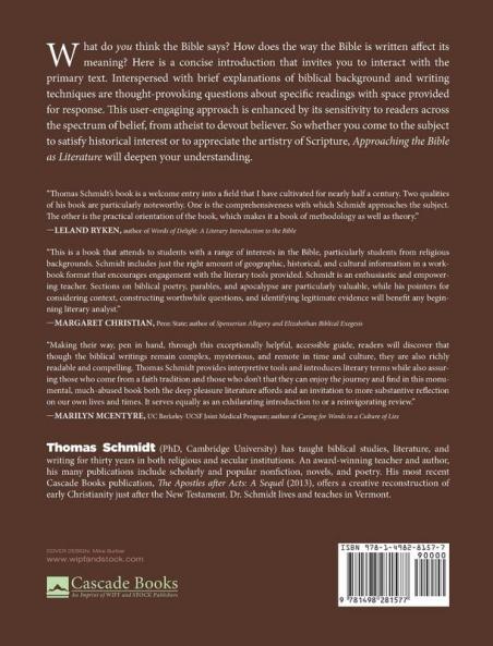 Approaching the Bible as Literature: An Interactive Workbook