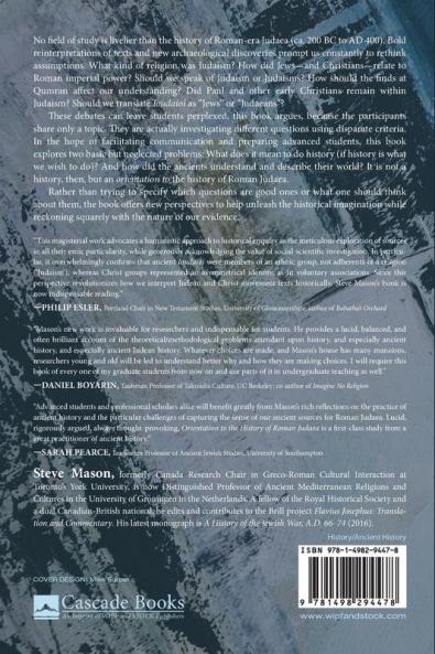 Orientation to the History of Roman Judaea