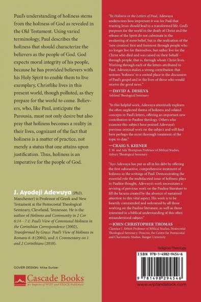Holiness in the Letters of Paul: The Necessary Response to the Gospel