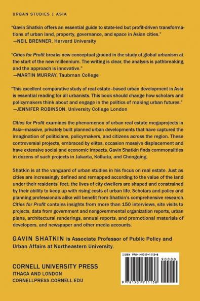 Cities for Profit: The Real Estate Turn in Asia’s Urban Politics