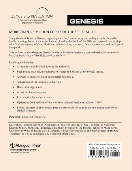 Genesis to Revelation: Genesis Leader Guide: A Comprehensive Verse-By-Verse Exploration of the Bible