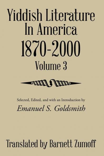 Yiddish Literature In America 1870-2000