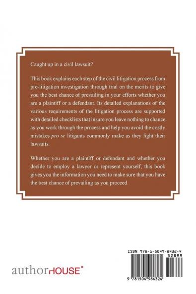 The Pro Se Litigant's Civil Litigation Handbook