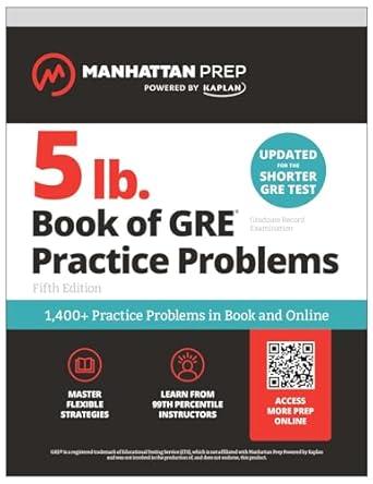 5 Lb. Book Of GRE Practice Problems: 1,400+ Practice Problems In Book And Online