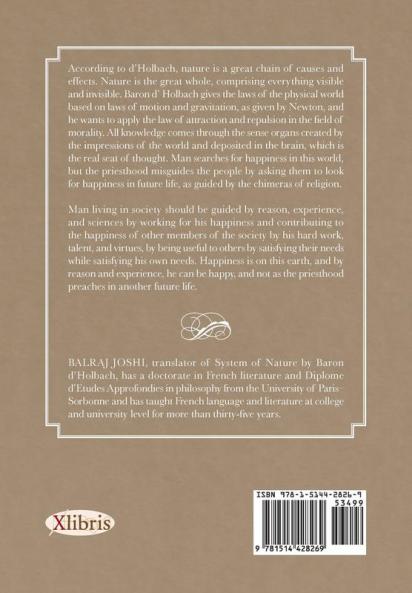 System of Nature by Baron d'Holbach 2 Volumes in One: Laws of the Physical World and of the Moral World