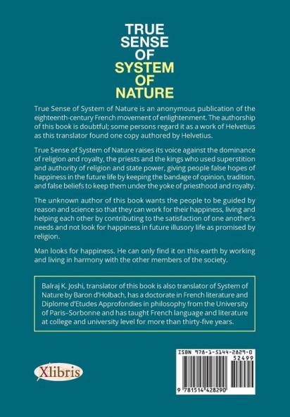 True Sense of System of Nature