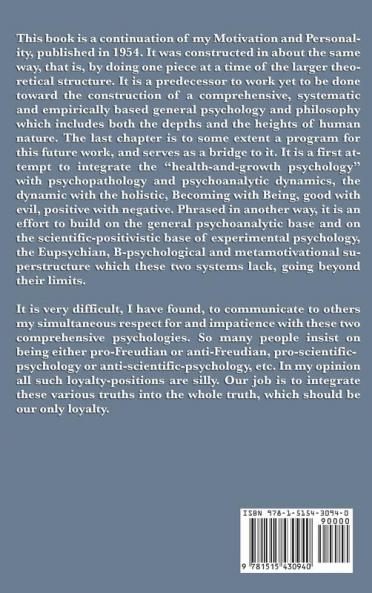 Toward a Psychology of Being