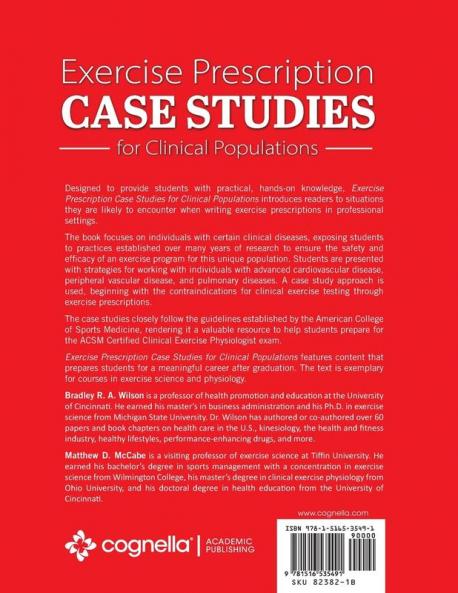 Exercise Prescription Case Studies for Clinical Populations