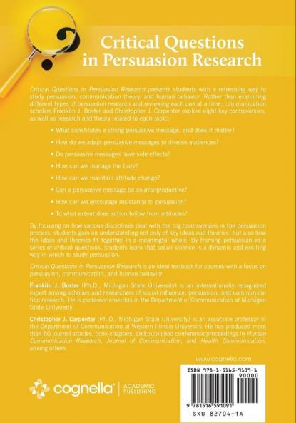 Critical Questions in Persuasion Research