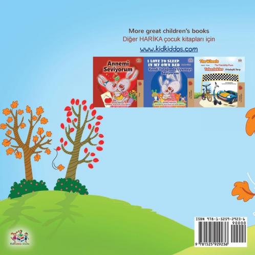 I Love Autumn (English Turkish Bilingual Book for Kids)