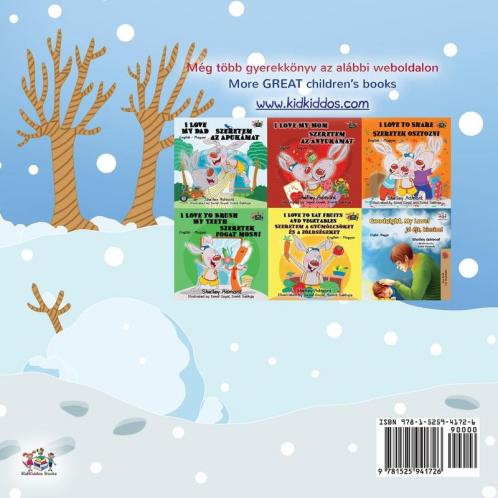 I Love Winter (Hungarian English Bilingual Book for Kids)