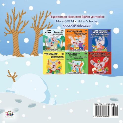 I Love Winter (Greek English Bilingual Book for Kids)