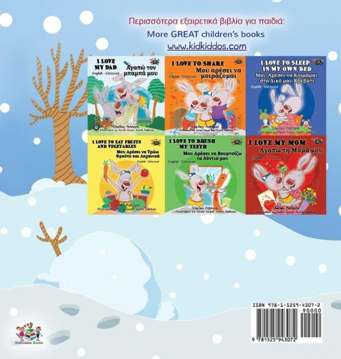 I Love Winter (Greek English Bilingual Book for Kids)