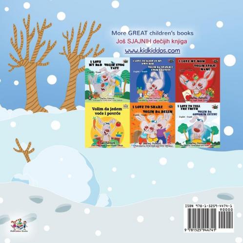 I Love Winter (English Serbian Bilingual Book for Kids  - Latin Alphabet)
