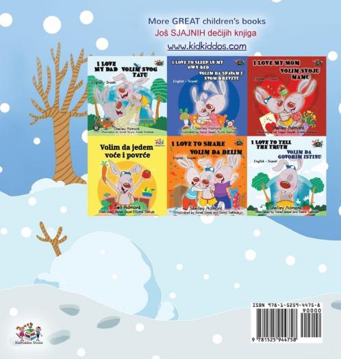 I Love Winter (English Serbian Bilingual Book for Kids  - Latin Alphabet)