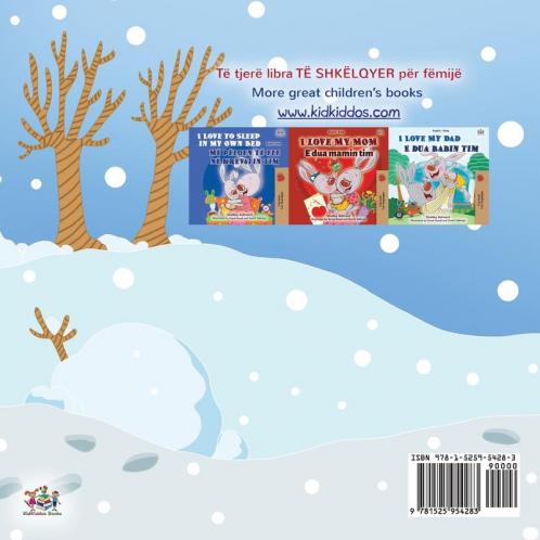 I Love Winter (Albanian English Bilingual Book for Kids)