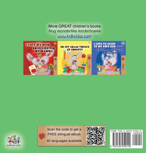 I Love to Brush My Teeth (English Afrikaans Bilingual Book for Kids)