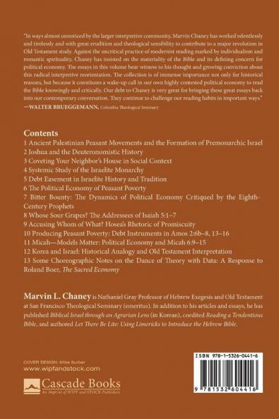 Peasants Prophets and Political Economy: The Hebrew Bible and Social Analysis
