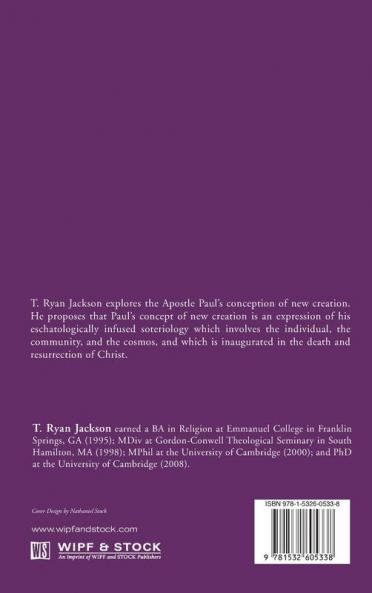 New Creation in Pauls Letters: A Study of the Historical and Social Setting of a Pauline Concept