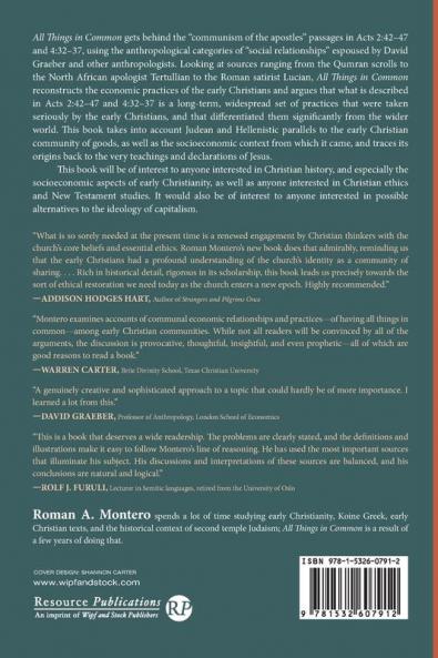 All Things in Common: The Economic Practices of the Early Christians