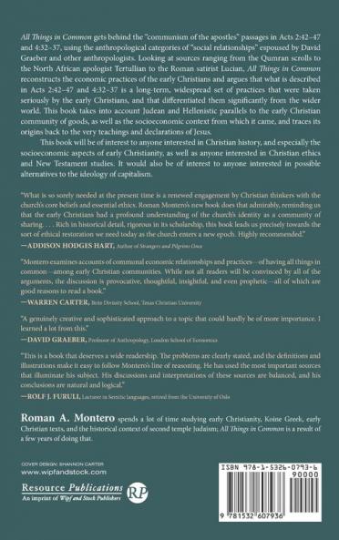 All Things in Common: The Economic Practices of the Early Christians