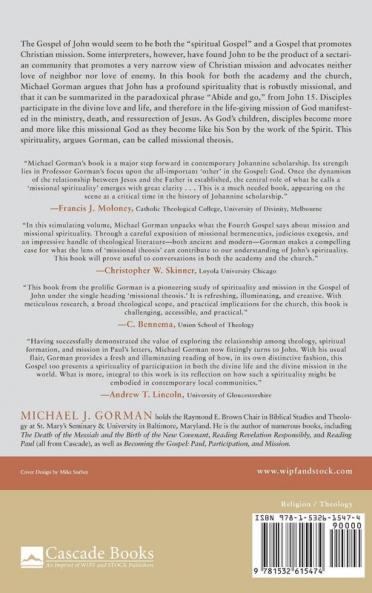 Abide and Go: Missional Theosis in the Gospel of John (Didsbury Lecture)