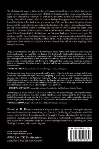 Myth History and the Resurrection in German Protestant Theology