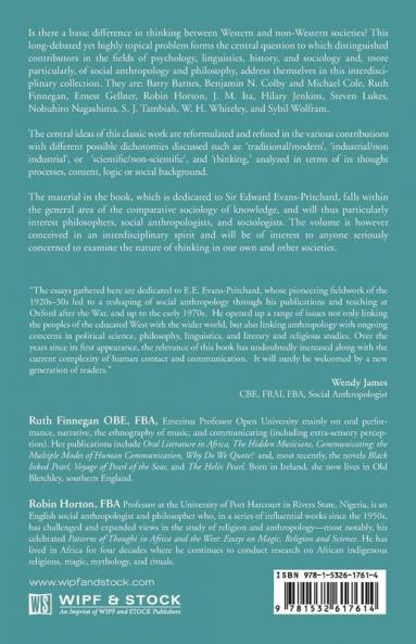 Modes of Thought in Western and Non-Western Societies