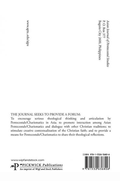 Asian Journal of Pentecostal Studies Volume 19 Number 2