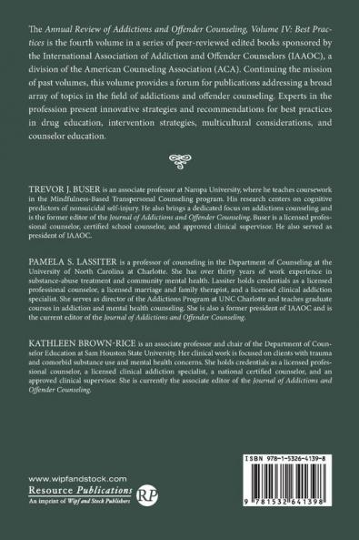 Annual Review of Addictions and Offender Counseling Volume IV