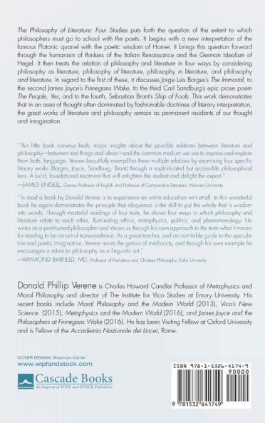 The Philosophy of Literature: Four Studies