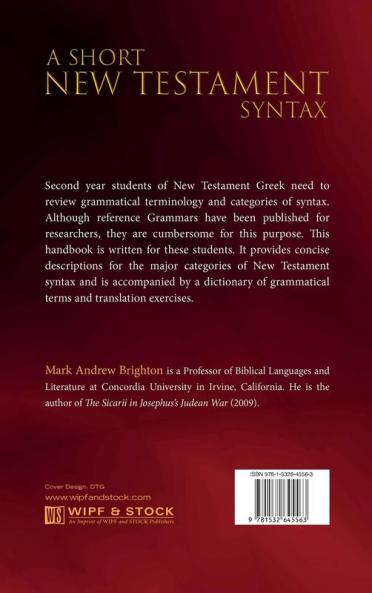 A Short New Testament Syntax: Handbook with Exercises