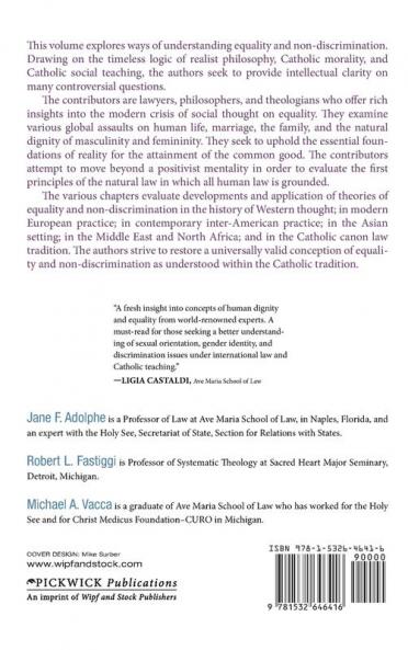 Equality and Non-discrimination: Catholic Roots Current Challenges