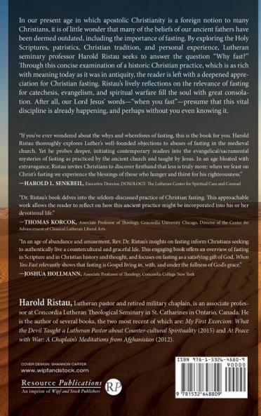 When You Fast: The Sacramental Character of Fasting