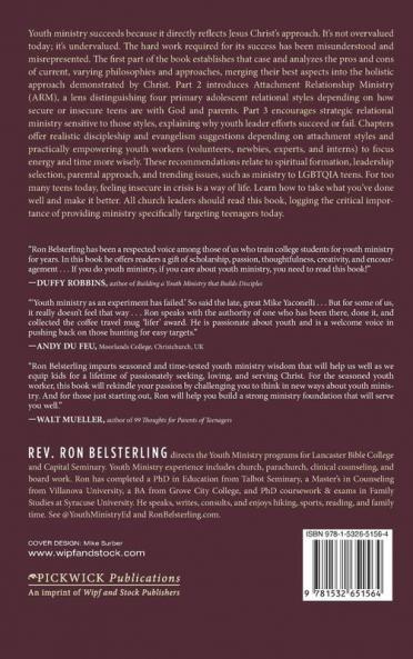 A Defense of Youth Ministry: Attachment Relationship Ministry (Arm)
