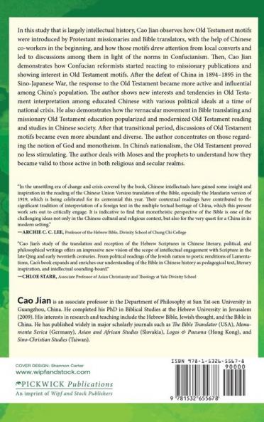 Chinese Biblical Anthropology: Persons and Ideas in the Old Testament and in Modern Chinese Literature: 3 (Contrapuntal Readings of the Bible in World Christianity)