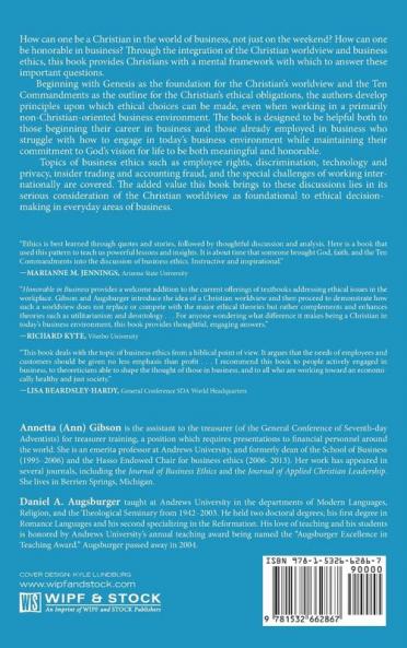 Honorable in Business: Business Ethics from a Christian Perspective