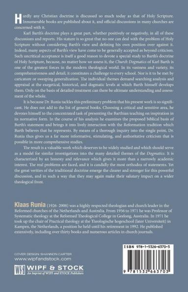 Karl Barth's Doctrine of Holy Scripture
