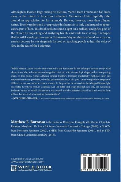 The Art of Exegesis: An Analysis of the Life and Work of Martin Hans Franzmann