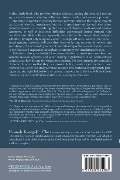 Understanding Burnout Recovery Among Native-Born Korean Missionaries: 3 (Evangelical Missiological Society Monograph)