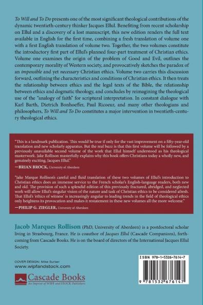 To Will & To Do: An Introduction to Christian Ethics