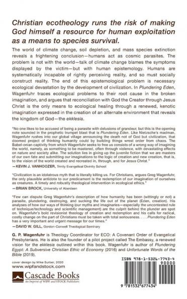 Plundering Eden: A Subversive Christian Theology of Creation and Ecology