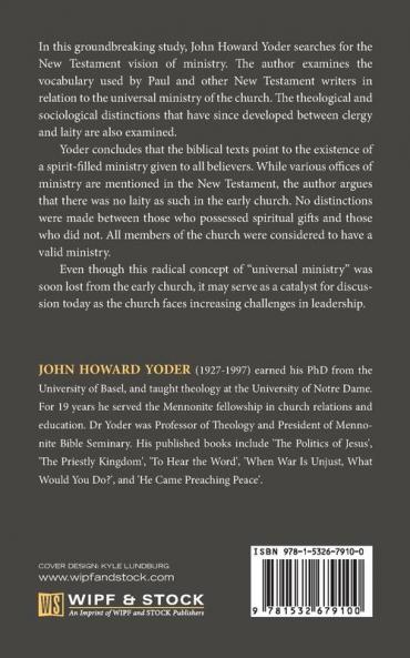 The Fullness of Christ: Paul's Revolutionary Vision of Universal Ministry