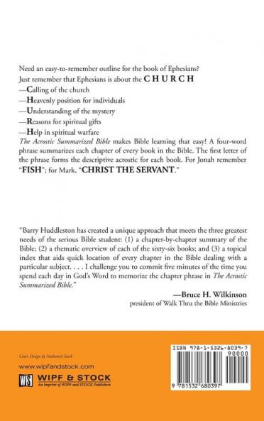 The Acrostic Summarized Bible