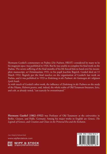 Introduction to Psalms: The Genres of the Religious Lyric of Israel