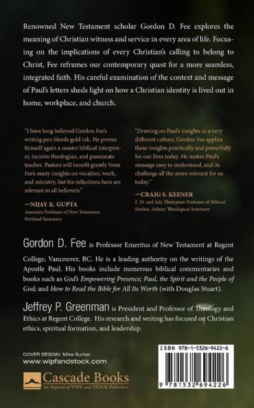 Offer Yourselves to God: Vocation Work and Ministry in Paul's Epistles