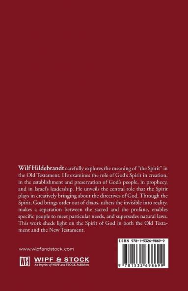 An Old Testament Theology of the Spirit of God